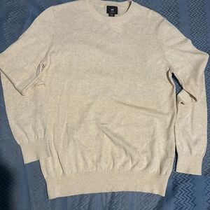 H&M Men's Light Beige Crewneck Sweater